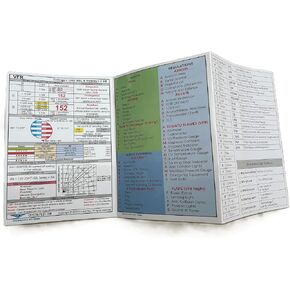 Crystal Pilot Student Pilot Quick Ref. Guide/Cheat Sheet with Memory Aids for VFR Regs, Airport Markings/Signs, METAR Codes, VFR Acronyms and Radio Calls