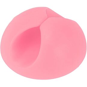 Motoforti Universal حامل الكابلات مشبك كبل مقطع مقطع سلك ، 28x15mm ، متينة ، سيليكون ، وردي لمكتب دائرة معلومات التلفزيون التلفزيونية.
