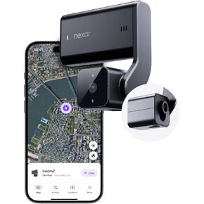 Nexar beam2 Dash Cam - 2K QHD LTE Connected Unlimited Cloud Storage Live Streaming Parking Mode Night Vision - Front & Cabin Cam - Includes $25 OBD Kit for Continuous Power (128GB Internal Storage)