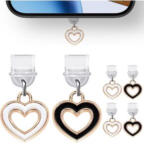 6Pcs Love Dust Plugs for Men, Phone Charms Exquisite Phone Dust Plug Charm Decorations Accessories Suitable for Protecting Headphones, Mobile Phones and Tablets