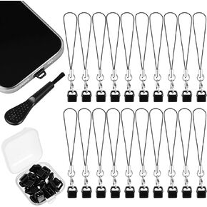Yolev 21pcs USB Type C Dust Plug USB C Port Cover Phone Speaker Cover Charger Cleaning Brush Cell Phone Dust Cover Set for All Type-C Ports