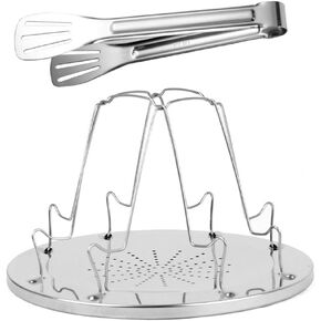 Portable Camping Toaster 4 Slice - Includes Barbeque Bread Clip - Camp Stove Toaster Rack for Indoor Baking and Outdoor Camping, Picnic, Hiking