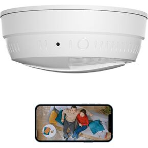 LIZVIE Smoke Detector Hidden Camera, 2000mAh 1080p HD Spy Cameras with Motion Detection and Night Vision, Remote App Control, Mini Security Cam for Home Security.