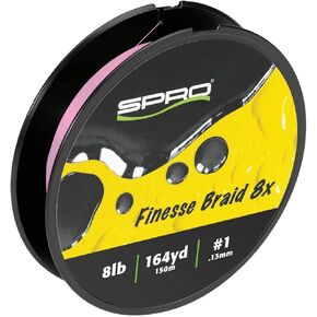 Spro Fishing SFB8X-8FPK150 Finesse Braid 8x 8 lbs 150m/164y Flash Pink