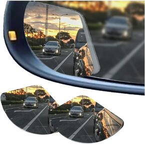 JOYCOURT 2PCs Automotive Rearview Mirror Blind Spot Mirror, Adjustable HD Sector Mirror, Frameless Wide Angle Convex Mirror, Most Automotive Side Mirror Assistance