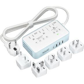 محول الجهد من 220 فولت إلى 110 فولت إلى أوروبا ، محول الطاقة الدولي 2000 و 2000 واصل 4 شحن USB ، محول الطاقة لأوروبا مع محول سدادة السفر