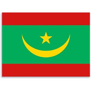 Flag of Mauritania Sticker Decal Notebook Car Laptop 5.5"x4" (Color)