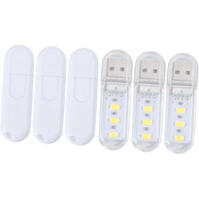 DOITOOL 6pcs USB Night Light Portable Led Reading Lamp Touch Control Mini Desk Light for Home Dorm School USB Design Easy to