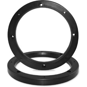 2 Pcs 6.5-inch Universal Speaker Spacers, Car Stereo Subwoofer Speaker Ring Mounting Adaptor Bracket for Car Audio/Boats/Trucks/RV (Black，Hollow)