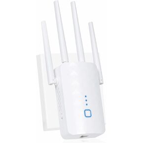 2025 WiFi Extender Signal Booster for Home,AC1200Mbps Dual Band (5GHz/2.4GHz), Covers up to 10000 Sq.ft,Easy to Set Repeater Wireless with Ethernet Port (Black)