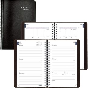 Blueline Essential Academic Weekly/Monthly Planner, 13 Months, July 2023 to July 2024, Twin-Wire Binding, Soft Vicuana Cover, 8" x 5", Black (CA101.BLK-24) in Kuwait