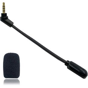 Replacement Game Mic Boom for Kingston HyperX Cloud Flight/Flight S Wireless Gaming Headset Noise Cancelling Microphone for PS4 PS5 Computer PC Gaming Headsets 3.5mm Jack