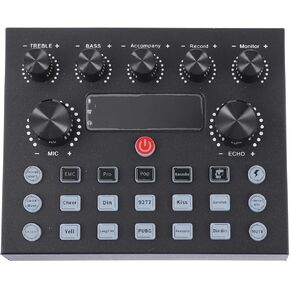 Live Sound Card Accessory External Sound Card Voice Changer Dj Equipment Lighting for Phone/computer