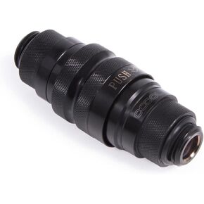 Alphacool Eiszapfen G1/4" M-M Quick Release Coupling Set, Deep Black