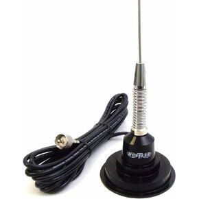 Hustler IC100S-B 42 in. Base Load Magnet Mount Cb Antenna With Spring Black
