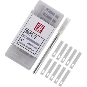 10Pcs Flat Blade with Matel Handle for Phone Reapairing, Phone Back Glass Broken Remover Rear Housing Cover Removal Tool