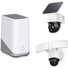 eufy Security HomeBase S380 (HomeBase 3),eufy Edge Security Center, SoloCam S340, Solar Security Cameras Wireless Outdoor, Camera Floodlight Camera E340 Wired