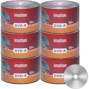 300 Pack Imation DVD-R 16X 4.7GB/120Min Branded Logo Blank Media Recordable Movie Data Disc