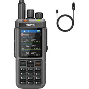 Radtel RT-880 Walkie Talkie 10W Portable Ham Radio 1024 Channels HF CB SSB Rx with Cross-Band Repeater, 2.4 Inch Color Display, 2400mAh Rechargeable Battery,