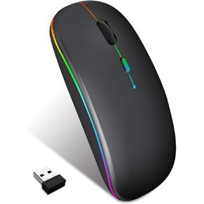 Wireless Mouse for Computer Laptop,Bluetooth Mouse for Apple MacBook,Dual Mode BT 5.0+ 2.4GHz USB Mice