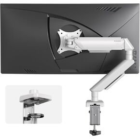 Single Monitor Mount for 13 to 32 Inch Screens up to 22 lbs,Aluminum Ultrawide Screen Arm for Samsung Odyssey G9 and More, Fully Adjustable Monitor Stand for Desk, VESA 100x100mm (Black)