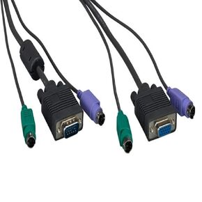 15 ft. Super Miniature 3-in-1 KVM Cable Black