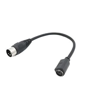 1pc DIN5 at Male to DIN6 MDIN6 PS/2 Female PC Keyboard Adapter Converter Cable Cord 6"