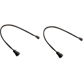 18 Inch 3-Pin Black Sleeved Computer Case Fan Male to Female Extension Cable (2-Pack)