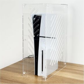 Clear Acrylic Dust Proof Cover for PS5 Console,Transparent Protection Case Compatible with Sony PlayStation 5 Pro/Slim/Disc/Digital Editions(12"L x 5.7"W x 16.3"H)