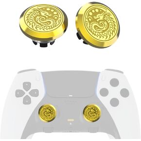 KD.FLY Metal Thumbsticks for PS5 Edge Controller, 2Pcs Custom Joystick Thumb Sticks Grips Replacement Kit for PS5 Dual Sense Edge Controller, Thumbstick Accessories Parts, Sugar Skull