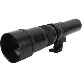 Fixed Focus Telephoto Lens, F6.3 Telephoto Lens Fixed Focus 500mm Achromatic Refractor Exquisite Appearance Accurate Scale for Far Distance Photography (White)