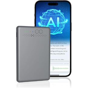 4G LTE AI Voice Recorder，Digital Voice Recorder with App Control, GPT-4.1 Transcription & Summary Templates, 88 Languages Supported, Smart Digital Recorder for Lectures, Meetings, and Calls