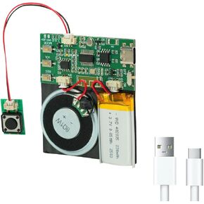 Sound Module, Support Bluetooth & MIC Recording Audio, 8MB Voice Chips with Speaker,8 Min Easy Sound Recording Chip for Personalized Greetings, DIY Projects, Holiday Crafts ect.