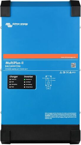 Victron Energy MultiPlus-II 2X Pure Sine Wave Inverter Charger for 120 amp Battery, UL-Certified 120V, 3000VA 12-Volt (UL 458) in Saudi Arabia