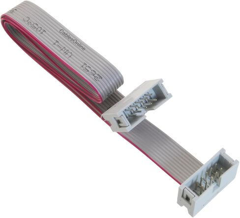 CablesOnline, 6 Inches 10-Pin (2x5) 2.54mm-Pitch IDC Male to Male 10-Wire Flat Ribbon Cable, FR-1006L in Saudi Arabia