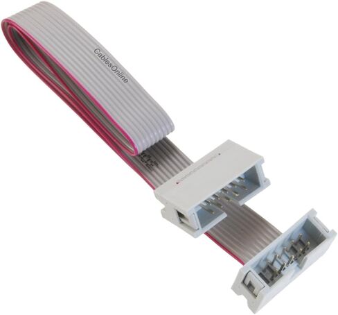 CablesOnline, 6 Inches 10-Pin (2x5) 2.54mm-Pitch IDC Male to Male 10-Wire Flat Ribbon Cable, FR-1006L in Saudi Arabia