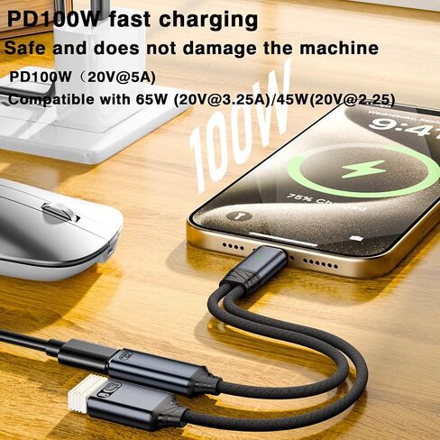 USB C to USB OTG Adapter,2-in-1 USB-C Distributor,100W Fast Charging,Suitable for iPhone 15/15 Pro Max,MacBook Pro Air,Galaxy S24,Pixel 7 in Saudi Arabia