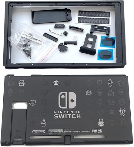 قذيفة الإسكان الكاملة مع حالة لوحة خلفية واستبدال الإطار الأوسط لـ Nintendo Switch 2019 2020 وضع HAC-001 (-01) فقط in Saudi Arabia