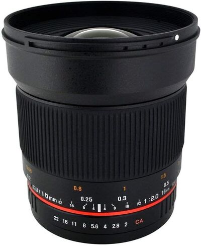 روكينون عدسة 16M-E 16 ملم f/2.0 زاوية ثابتة واسعة شبه كروية لسوني E-Mount in Saudi Arabia