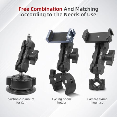 Double Socket Arm,Extension Arm Compatible with RAM Mounts Any B Size 1" Ball Head Components & Bike Motorcycle Car Phone Mount Holder with 1'' Ball Adapter, Aluminum Alloy Long 5.9", 75003 in Saudi Arabia