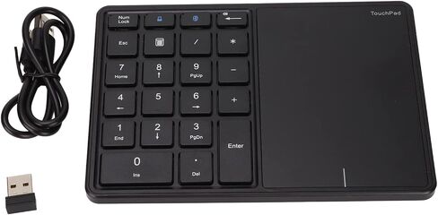 Ebtools 2 في 1 لوحة مفاتيح Numeric Portable ، بطارية 500 مللي أمبير في الساعة ، BT4.2 2.4G للفوز ، iOS ، و OS X (أسود) in Kuwait