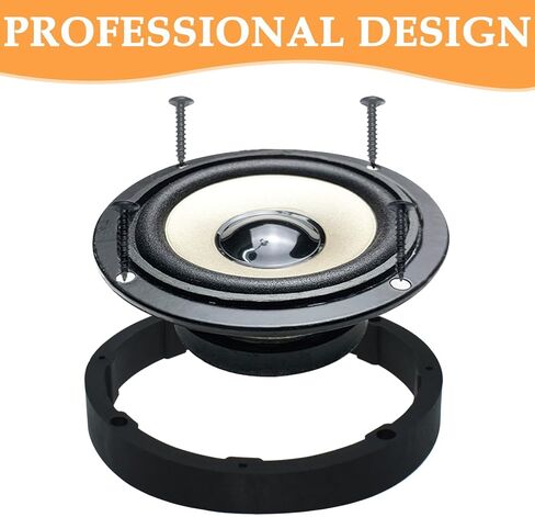 2 Pcs 6.5-inch Universal Speaker Spacers, Car Stereo Subwoofer Speaker Ring Mounting Adaptor Bracket for Car Audio/Boats/Trucks/RV (Black，Hollow) in Saudi Arabia