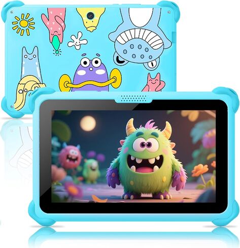 Kids Tablet 7 inch Tablets for Kids 3-12, 32GB Android Toddler Tablet with Solid Case, YouTube, Netflix, GMS, Bluetooth, WiFi, Education Learning Apps Installed, Parent Control in Kuwait