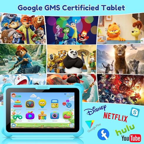 Kids Tablet 7 inch Tablets for Kids 3-12, 32GB Android Toddler Tablet with Solid Case, YouTube, Netflix, GMS, Bluetooth, WiFi, Education Learning Apps Installed, Parent Control in Kuwait