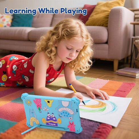 Kids Tablet 7 inch Tablets for Kids 3-12, 32GB Android Toddler Tablet with Solid Case, YouTube, Netflix, GMS, Bluetooth, WiFi, Education Learning Apps Installed, Parent Control in Kuwait