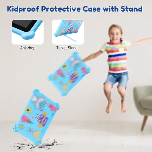 Kids Tablet 7 inch Tablets for Kids 3-12, 32GB Android Toddler Tablet with Solid Case, YouTube, Netflix, GMS, Bluetooth, WiFi, Education Learning Apps Installed, Parent Control in Kuwait