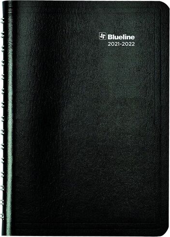 مخطط أسبوعي/شهري أكاديمي أساسي من Blueline، 13 شهرًا، يوليو 2023 إلى يوليو 2024، ربط بسلك مزدوج، غطاء فيكوانا ناعم، 8 بوصة × 5 بوصة، أسود (CA101.BLK-24) in Saudi Arabia