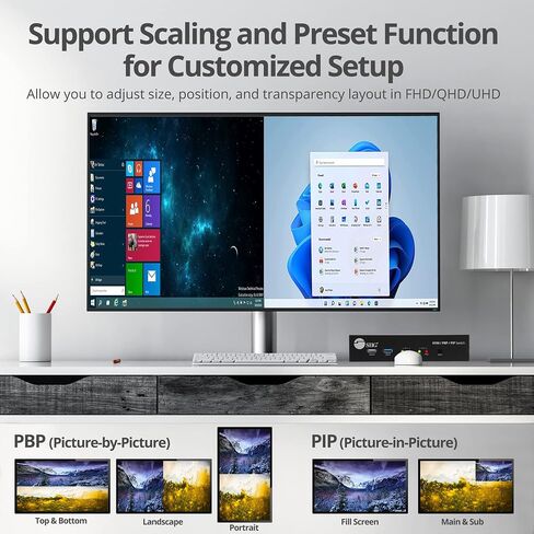SIIG 4K DisplayPort 4-Port KVM Switch with Audio and Microphone, DP 1.2 4K60, USB 3.0 x4, USB 2.0 x2, Cables Included, Hotkey Control, TAA Compliant, ESD Protection, Metal housing (CE-DP0G11-S1) in Saudi Arabia
