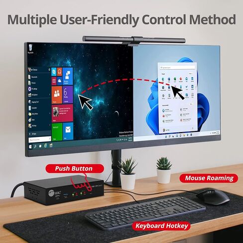 SIIG 4K DisplayPort 4-Port KVM Switch with Audio and Microphone, DP 1.2 4K60, USB 3.0 x4, USB 2.0 x2, Cables Included, Hotkey Control, TAA Compliant, ESD Protection, Metal housing (CE-DP0G11-S1) in Saudi Arabia