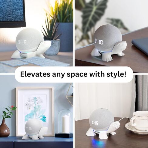 حامل حامل نقطة سلحفاة، حامل Alexa فريد من نوعه، حامل حامل حامل سلحفاة Alexa، ملحقات لمكبر صوت Echo dot الجيل الرابع والخامس، حامل حامل نقطة لـ Alexa Echo dot، حامل Amazon Echo dot in Saudi Arabia